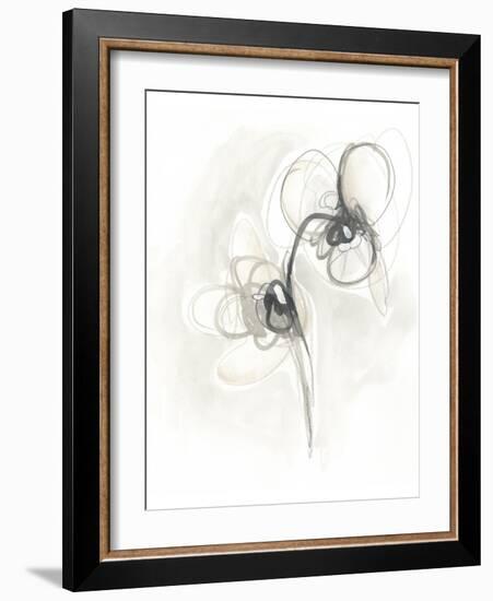 Neutral Floral Gesture I-June Erica Vess-Framed Art Print