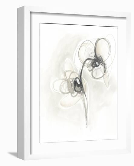 Neutral Floral Gesture I-June Erica Vess-Framed Art Print