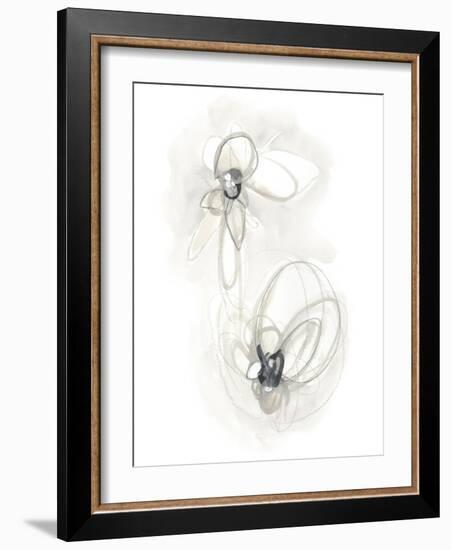 Neutral Floral Gesture III-June Erica Vess-Framed Art Print