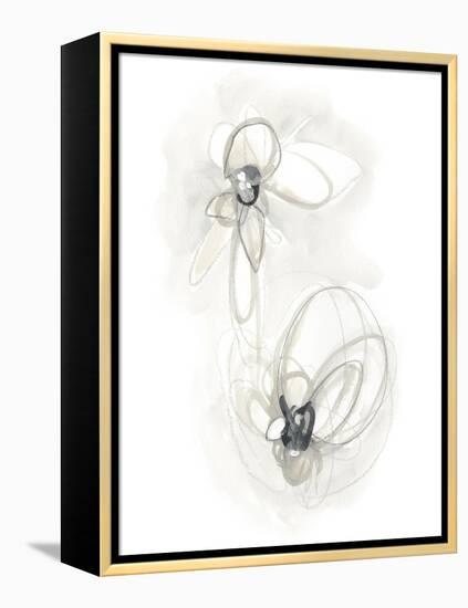 Neutral Floral Gesture III-June Erica Vess-Framed Stretched Canvas