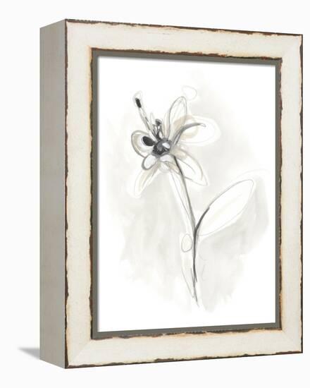 Neutral Floral Gesture IX-June Erica Vess-Framed Stretched Canvas