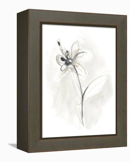 Neutral Floral Gesture IX-June Erica Vess-Framed Stretched Canvas