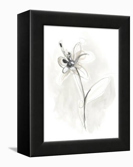 Neutral Floral Gesture IX-June Erica Vess-Framed Stretched Canvas