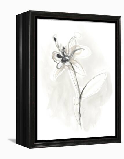 Neutral Floral Gesture IX-June Erica Vess-Framed Stretched Canvas