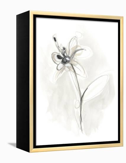 Neutral Floral Gesture IX-June Erica Vess-Framed Stretched Canvas