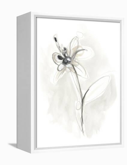 Neutral Floral Gesture IX-June Erica Vess-Framed Stretched Canvas