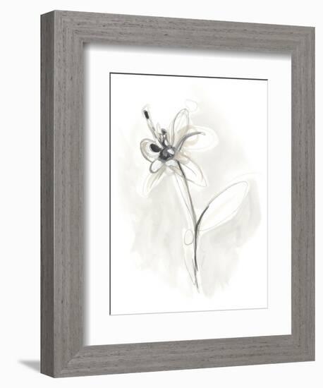 Neutral Floral Gesture IX-June Erica Vess-Framed Premium Giclee Print