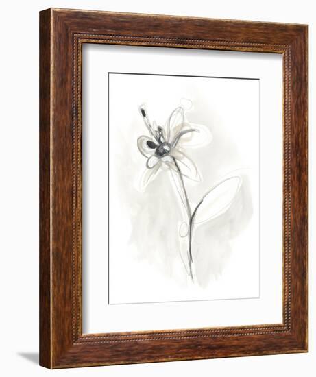 Neutral Floral Gesture IX-June Erica Vess-Framed Premium Giclee Print