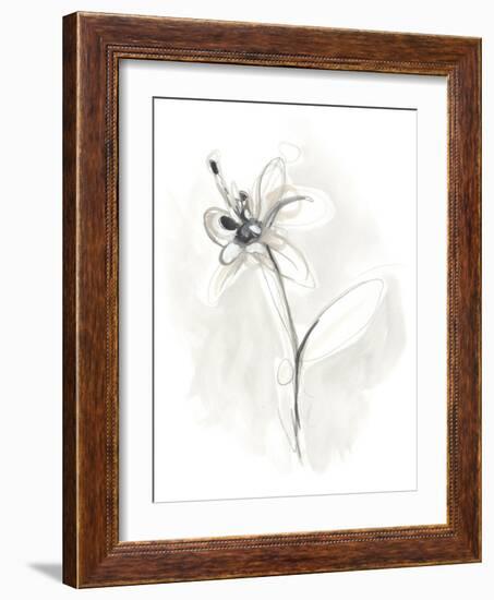 Neutral Floral Gesture IX-June Erica Vess-Framed Art Print