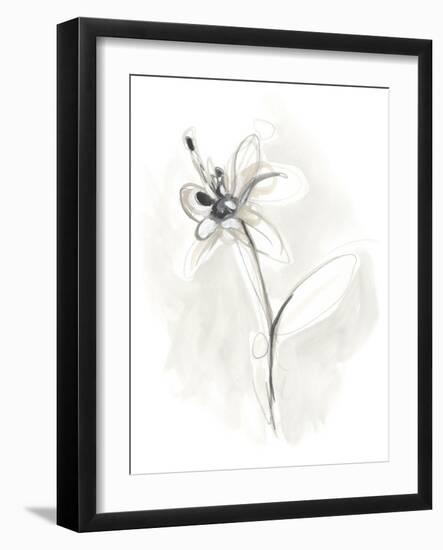 Neutral Floral Gesture IX-June Erica Vess-Framed Art Print