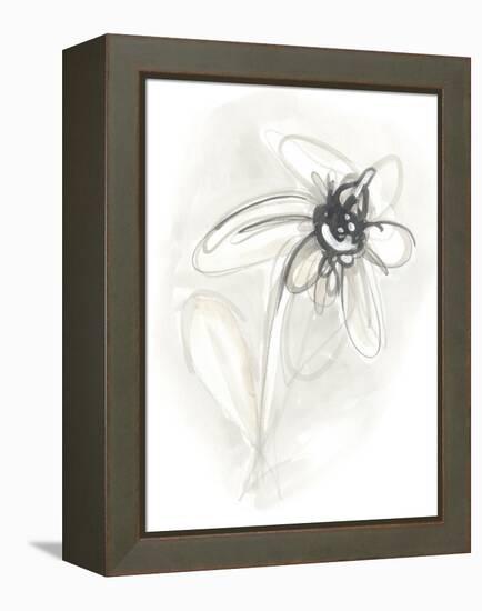 Neutral Floral Gesture V-June Erica Vess-Framed Stretched Canvas