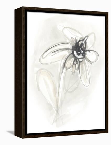 Neutral Floral Gesture V-June Erica Vess-Framed Stretched Canvas