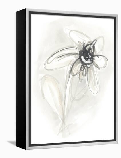 Neutral Floral Gesture V-June Erica Vess-Framed Stretched Canvas