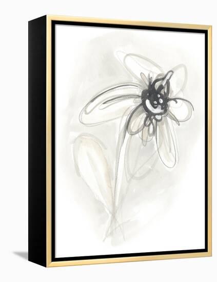 Neutral Floral Gesture V-June Erica Vess-Framed Stretched Canvas