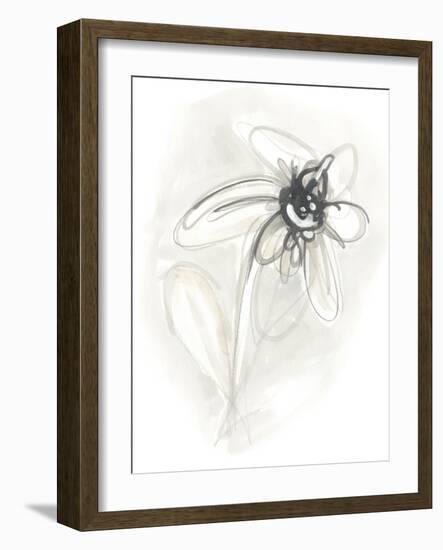 Neutral Floral Gesture V-June Erica Vess-Framed Art Print