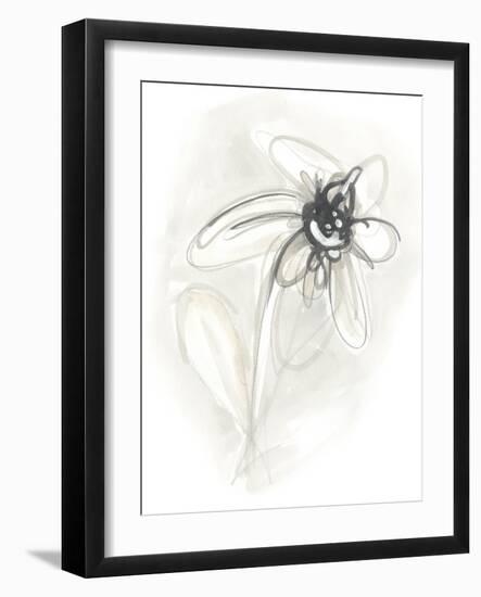 Neutral Floral Gesture V-June Erica Vess-Framed Art Print