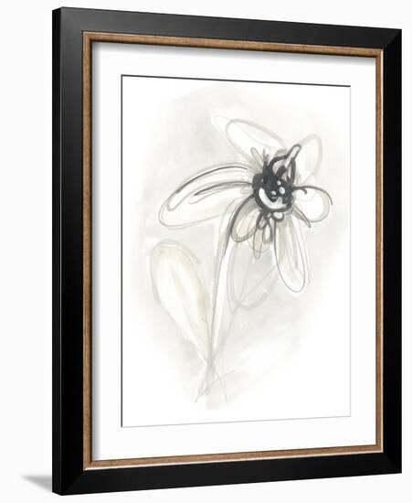 Neutral Floral Gesture V-June Erica Vess-Framed Art Print