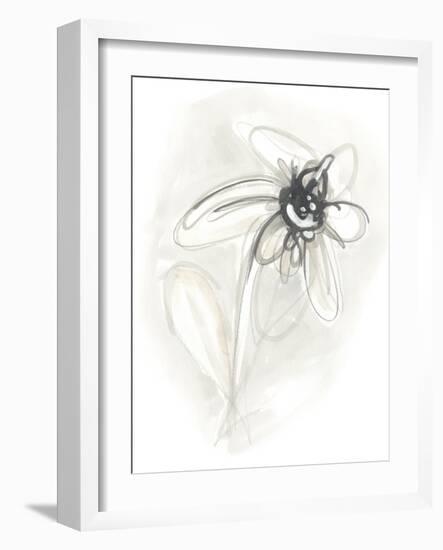 Neutral Floral Gesture V-June Erica Vess-Framed Art Print