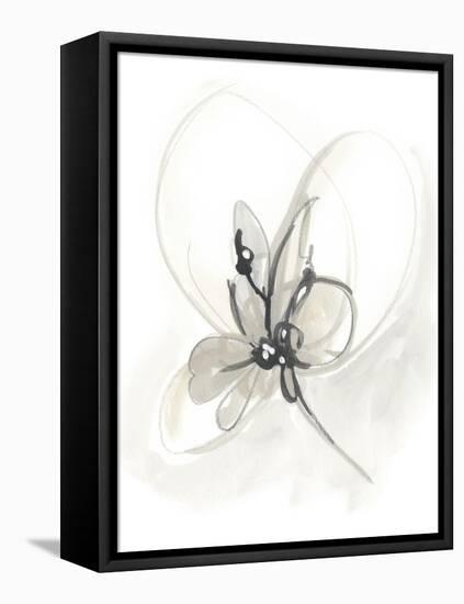 Neutral Floral Gesture VI-June Erica Vess-Framed Stretched Canvas