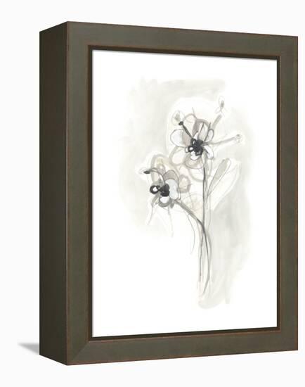 Neutral Floral Gesture VII-June Erica Vess-Framed Stretched Canvas