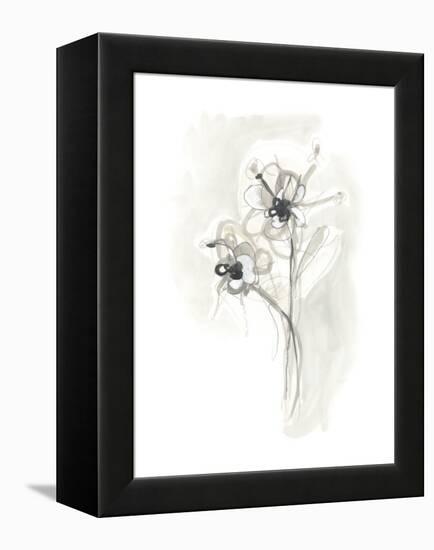 Neutral Floral Gesture VII-June Erica Vess-Framed Stretched Canvas