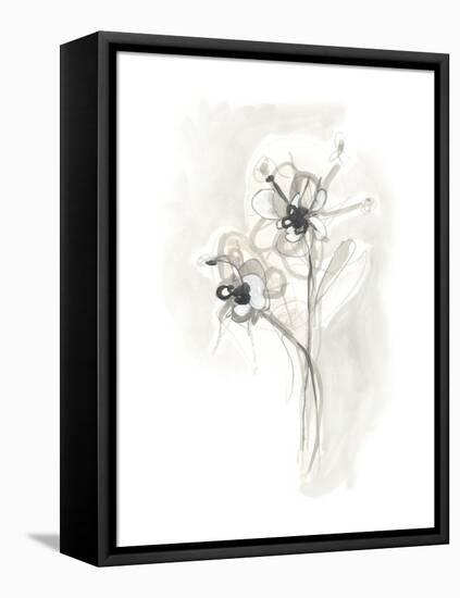 Neutral Floral Gesture VII-June Erica Vess-Framed Stretched Canvas