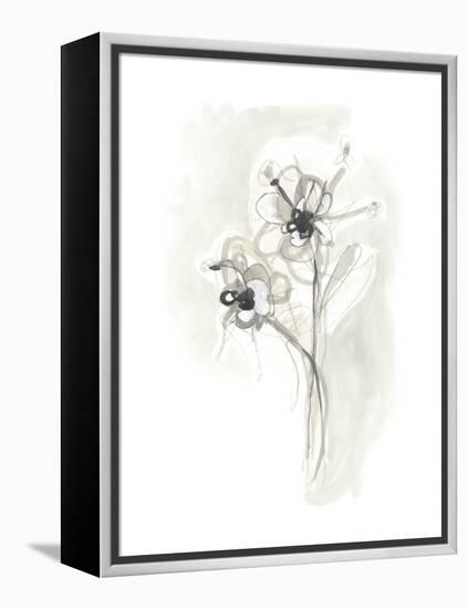Neutral Floral Gesture VII-June Erica Vess-Framed Stretched Canvas