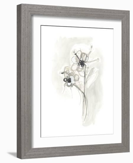 Neutral Floral Gesture VII-June Erica Vess-Framed Premium Giclee Print