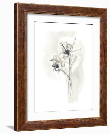 Neutral Floral Gesture VII-June Erica Vess-Framed Premium Giclee Print