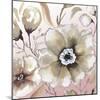 Neutral Flowers on Pink I-Elizabeth Medley-Mounted Art Print