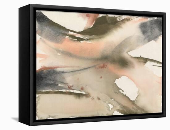 Neutral Fluidity II-Jennifer Goldberger-Framed Stretched Canvas