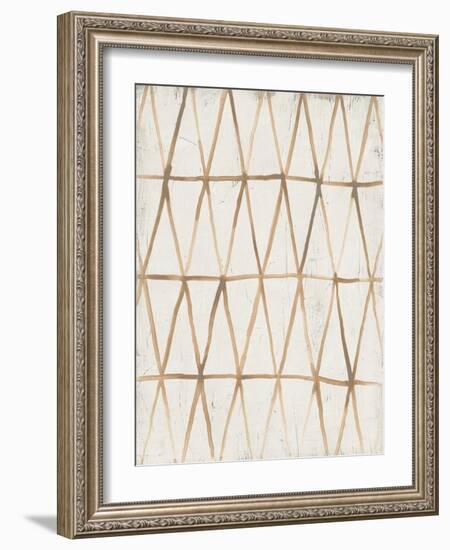 Neutral Lattice III-June Vess-Framed Art Print