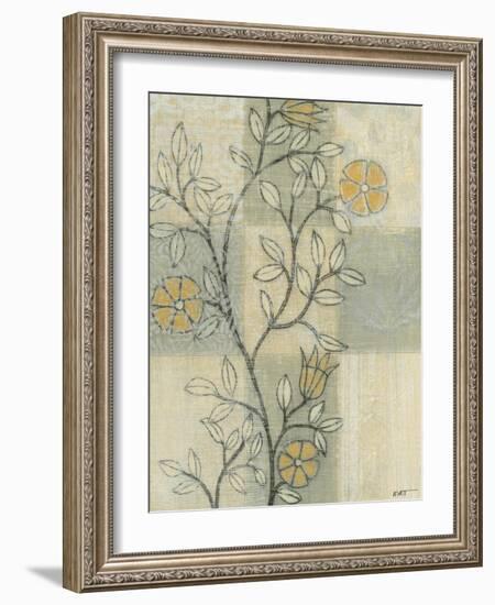 Neutral Linen Blossoms II-Norman Wyatt Jr.-Framed Art Print