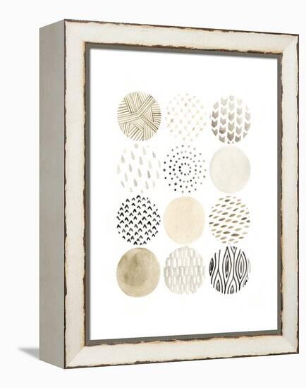 Neutral Pattern Play I-June Vess-Framed Stretched Canvas