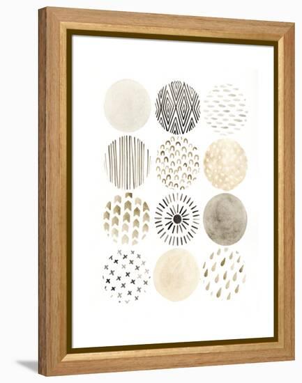 Neutral Pattern Play II-June Vess-Framed Stretched Canvas