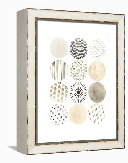 Neutral Pattern Play II-June Vess-Framed Stretched Canvas