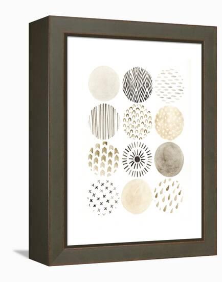 Neutral Pattern Play II-June Vess-Framed Stretched Canvas