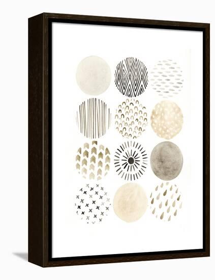 Neutral Pattern Play II-June Vess-Framed Stretched Canvas