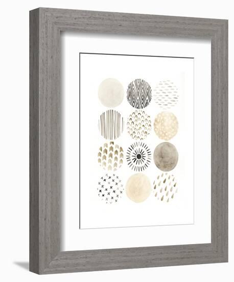 Neutral Pattern Play II-June Vess-Framed Art Print