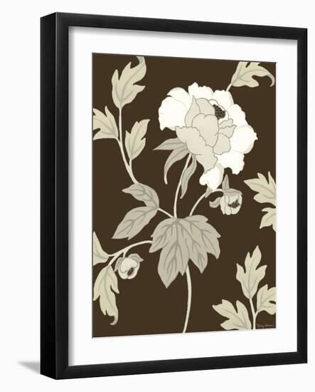 Neutral Peony Elegance II-Nancy Slocum-Framed Art Print