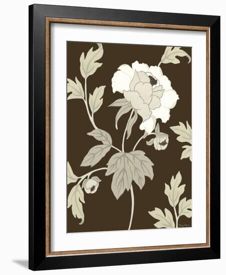 Neutral Peony Elegance II-Nancy Slocum-Framed Art Print