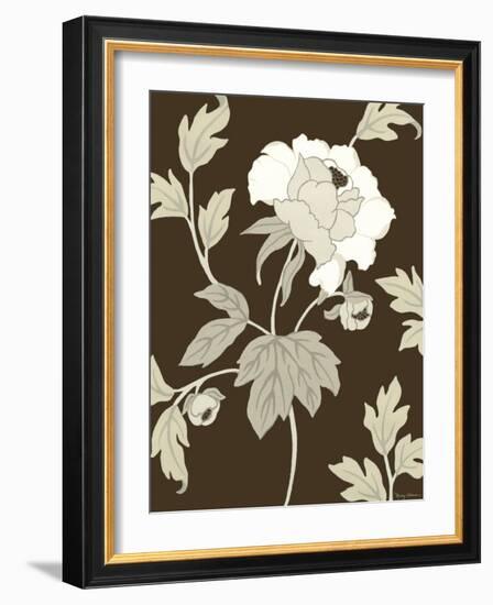 Neutral Peony Elegance II-Nancy Slocum-Framed Art Print