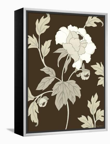 Neutral Peony Elegance II-Nancy Slocum-Framed Stretched Canvas