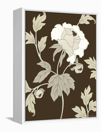 Neutral Peony Elegance II-Nancy Slocum-Framed Stretched Canvas