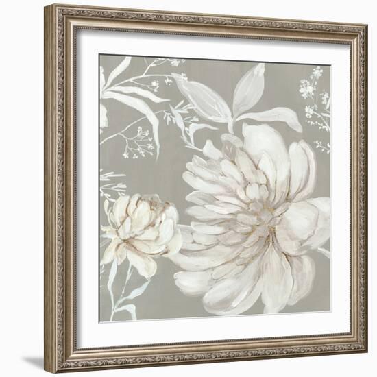 Neutral Peony I-Asia Jensen-Framed Art Print