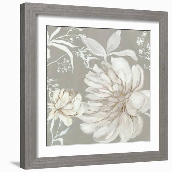 Neutral Peony I-Asia Jensen-Framed Art Print