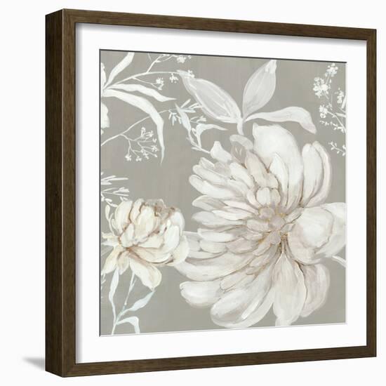 Neutral Peony I-Asia Jensen-Framed Art Print