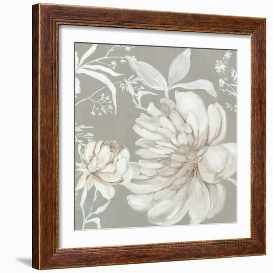 Neutral Peony I-Asia Jensen-Framed Art Print