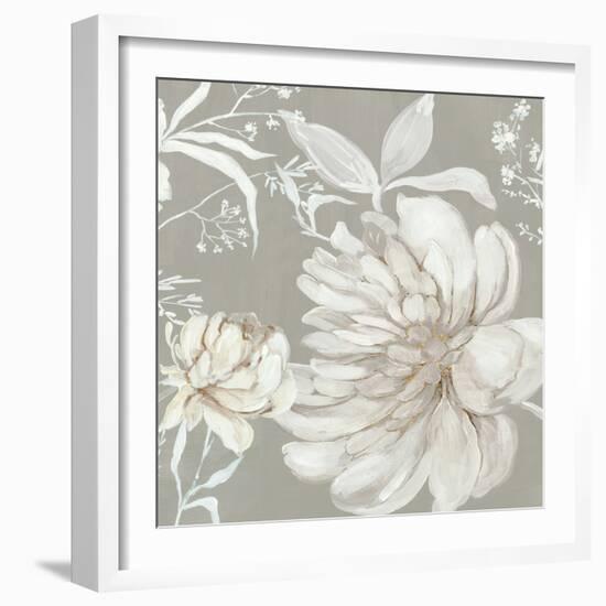 Neutral Peony I-Asia Jensen-Framed Art Print