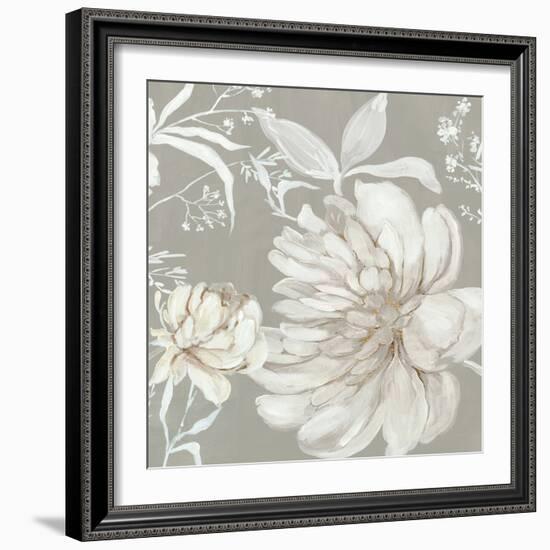 Neutral Peony I-Asia Jensen-Framed Art Print